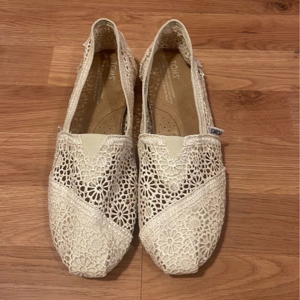 Lace toms cream natural Moroccan crochet